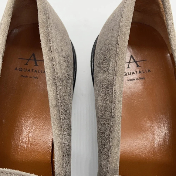 Aquatalia Kelsey Suede Loafer in Pewter - Size 9 - Picture 5 of 9